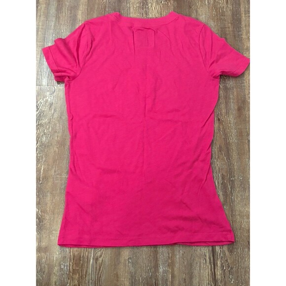 Abercrombie Kids Pink Embroidered Lettering T-Shirt Size XL Preppy Cute Casual - Picture 6 of 7